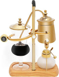 Belgian/Belgium Luxury Royal Family Balance Coffee MakerGold Retro Syphon Siphon Brewer Coffee MakerElegant Coffee Machine with Double Ridged Fulcrum13.53OZ Capacity