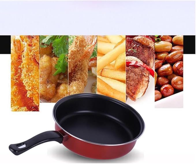Hemoton Cookware Sets 3pcs Non- stick Frying Pan Soup Pot Pan Set Kitchen Cookware Egg Omelet Pot Pans Cooking Tool Kitchen Utensil for Home Daily Use Ceramic Cookware Set