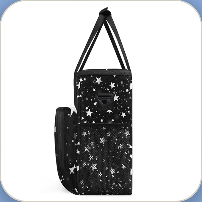 Silver star Coffee Maker Carrying Bag Portable Travel Storage Tote Bag Compatible with K-Mini or K-Mini Plus Single Serve Coffee Brewer Carrying Case with Multiple Pockets &amp Shoulder Strap