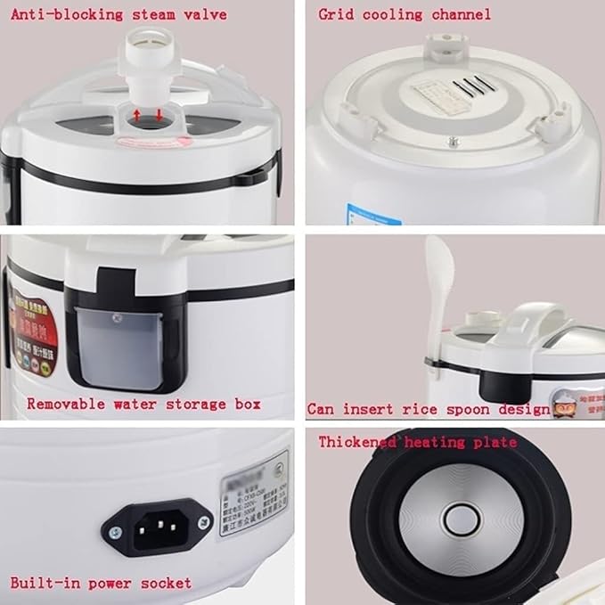 Portable rice cookerRice Cooker Household Multifunctional 304 Stainless Steel Double Tank Rice Soup Separation Intelligent Heat Preservation (3L)
