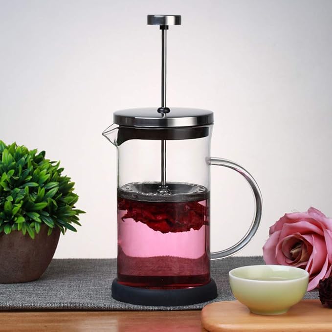 Coffee Press Manual Kitchen Press Drinkware Filtration Easy Clean Tea Pot Stainless Steel Coffee Maker Pots (350ml)