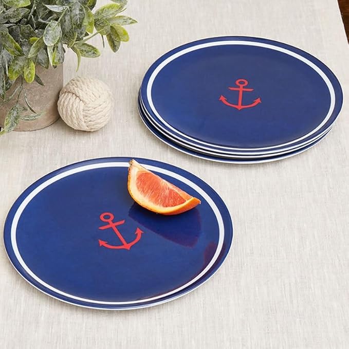 The Lakeside Collection Lake Melamine Dinnerware - Set of 4 Small Plates