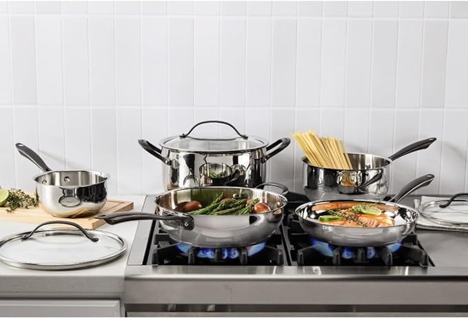 Cuisinart RADIANT PRO 11-Piece Stainless with Brushed Titanium Finish Cookware Set