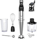KOIOS Immersion Blender Handheld - Trigger Variable Speed 5-in-1 Immersion Hand Blender 1100W Anti-Scratch Stainless Steel Shaft Chopper &amp Milk Frother Non-BPA for Soup Baby Food and Smoothies