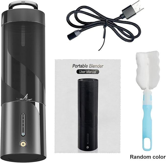 Portable Blender 15W High Power with Magnetic Charging 450ml Personal Smoothie Maker 20000rpm (Black)