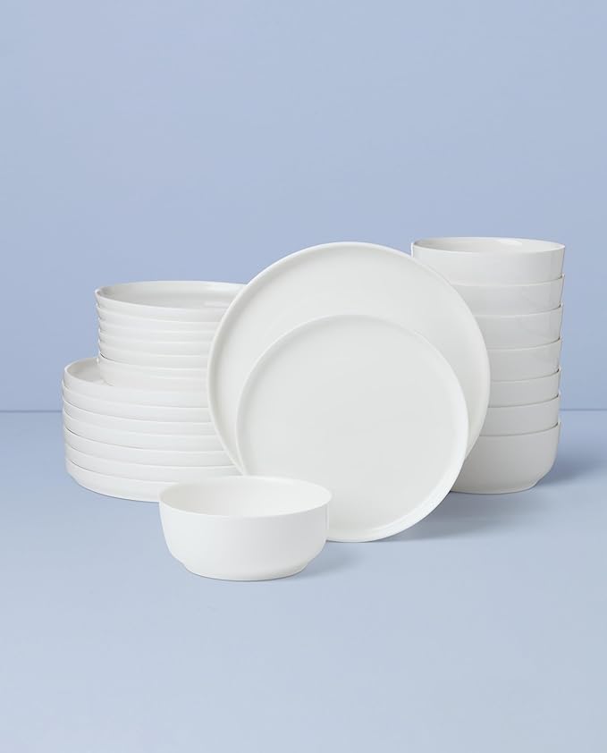 Lenox 899191 Modern White Coupe 24-Piece Dinnerware Set Service For 8