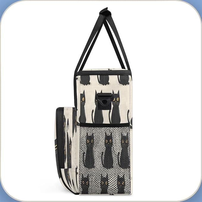 Cool Black Cats Coffee Maker Travel Bag for K-Mini or K-Mini Plus Single Serve Coffee Brewer Portable Storage Tote Case for Tarvel