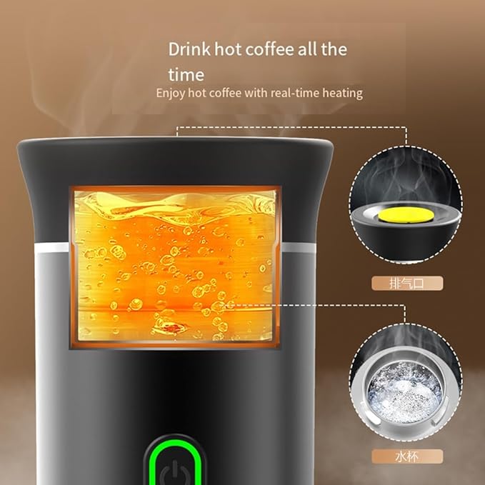 Wireless Electric Portable Coffee Machine for Car &amp Home Camping Coffee Maker 3in1 Capsule Powder Travel Coffee MakerB