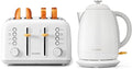 BUYDEEM DT640 4-Slice Toaster Silver with K640N Electric Kettle 1.7L Arctic White