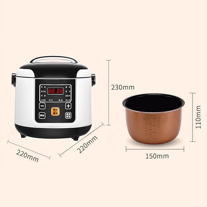 Portable Rice Cooker for Vehicle Cooking 1-2 Person Capacity 24V for Trunks