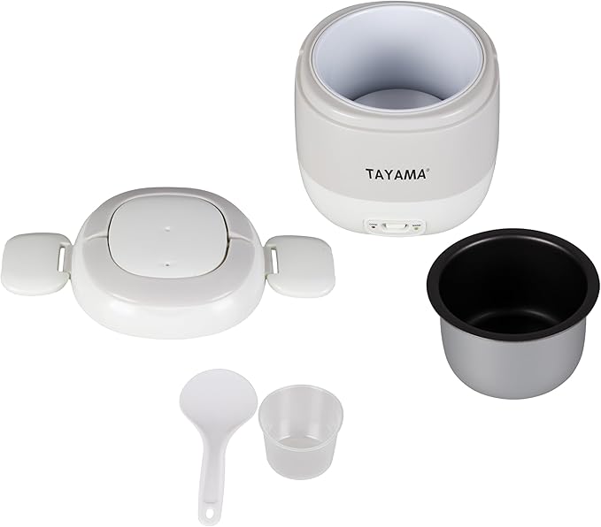 Tayama 1.5 Cup Portable Mini Rice Cooker White (TMRC-03R)
