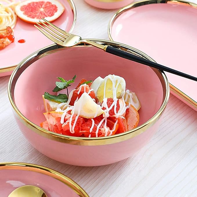 Dinnerware Sets for 2/4/6 - Dinner Plates/Sets - Plate Set - Nordic Style Dishes Set - Plates and Bowls for Home Kitchen and Dinning
