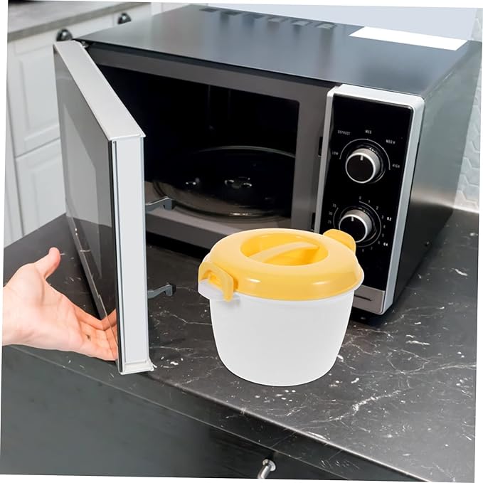Microwave Rice Cooker Steam Function Portable 4-Cup Capacity Food Container for Efficient Meal Prep for Home and Travel