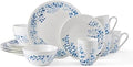 Mikasa Taryn Bone China Lightweight Chip Resistant 16 Piece Dinnerware Set Service For 4