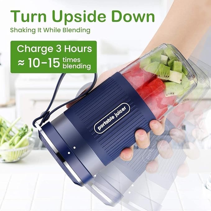 Personal Blender Making Shakes and Smoothies BPA Free Portable Travel Bottle - Dishwasher Safe(Pink)