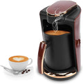 ASHATA Turkish Coffee Pot Turkish Electric Coffee Maker Machine Pot 550W 250ML Tea Warmer with Cup and Spoon for Home Hot Beverage Brewing