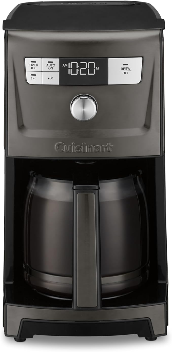 Cuisinart Coffee Maker 14-Cup PerfecTemp Programmable Coffee Machine Glass Carafe with 1-4 Cup Setting Brew Strength Control Brew Pause and Over Ice Function Black Stainless Steel DCC-3500BKS