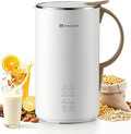 MOKKOM Nut Milk Maker 20 oz Soy Milk Maker for Homemade Plant-Based Milk Oats Soy Dairy Free Beverages Automatic Almond Milk Machine with Delay Start/Keep Warm/Self-Clean/Boiling Pearl White