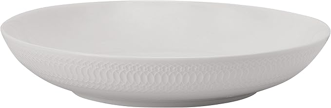 Mikasa Levi 40 Piece Bone China Dinnerware Set Embossed Plates Bowls Chip-Resistant Lightweight Elegant and Durable Service for 8 White