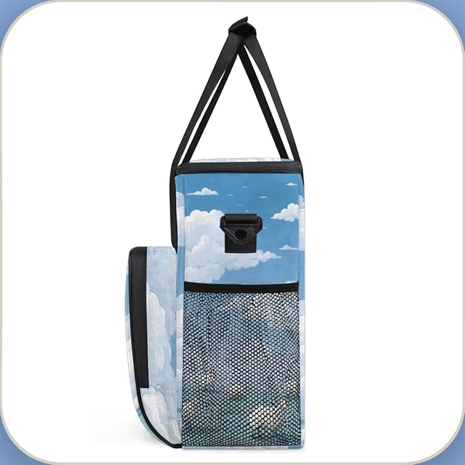 Sheep Steppe Coffee Maker Carrying Bag Blue Sky Cloud Travel Storage Bag Compatible with K-Mini or K-Mini Plus Single Serve Coffee Brewer Carrying Case with Multiple Pockets &amp Shoulder Strap