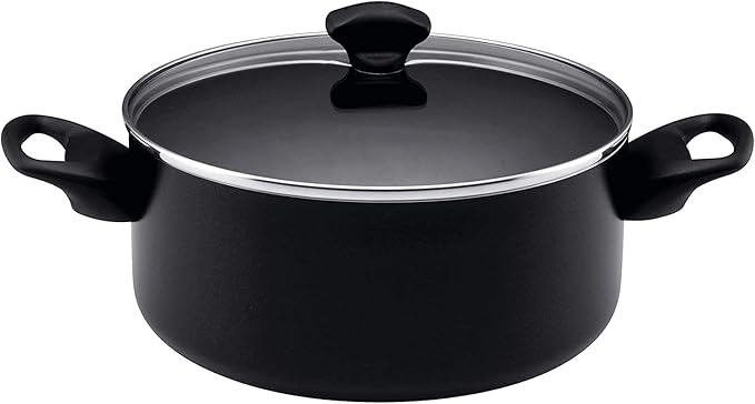 Farberware Dishwasher Safe Nonstick Cookware Pots and Pans Set 15 Piece Black21806