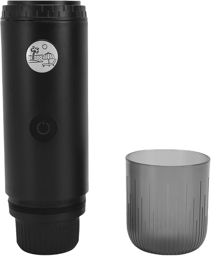 Zerodis 19Bar Portable Maker USB Rechargeable Cordless Coffee Machine for Grounds and Capsules Ideal for Travel and Camping Kitchen Appliances