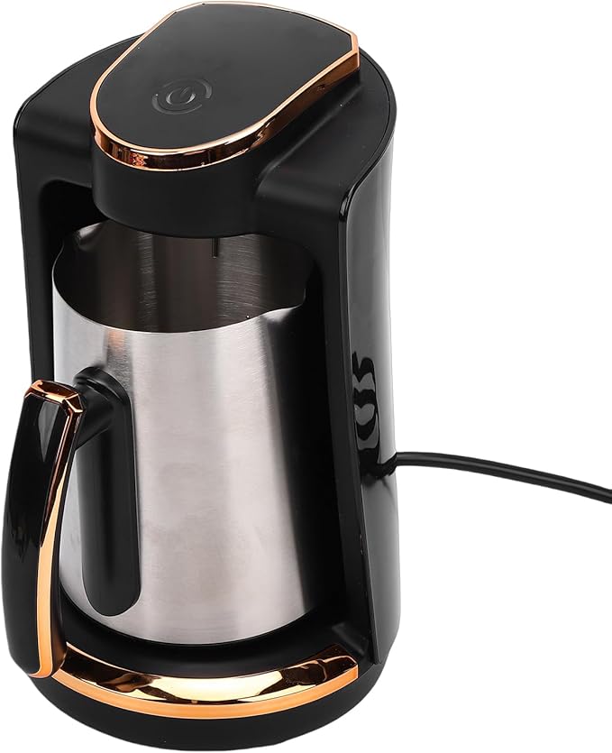 Turkish Coffee Maker Stainless Steel 550W 250ML Single Cup Turkish Coffee Machine for Home Office Travel (US Plug 110V)