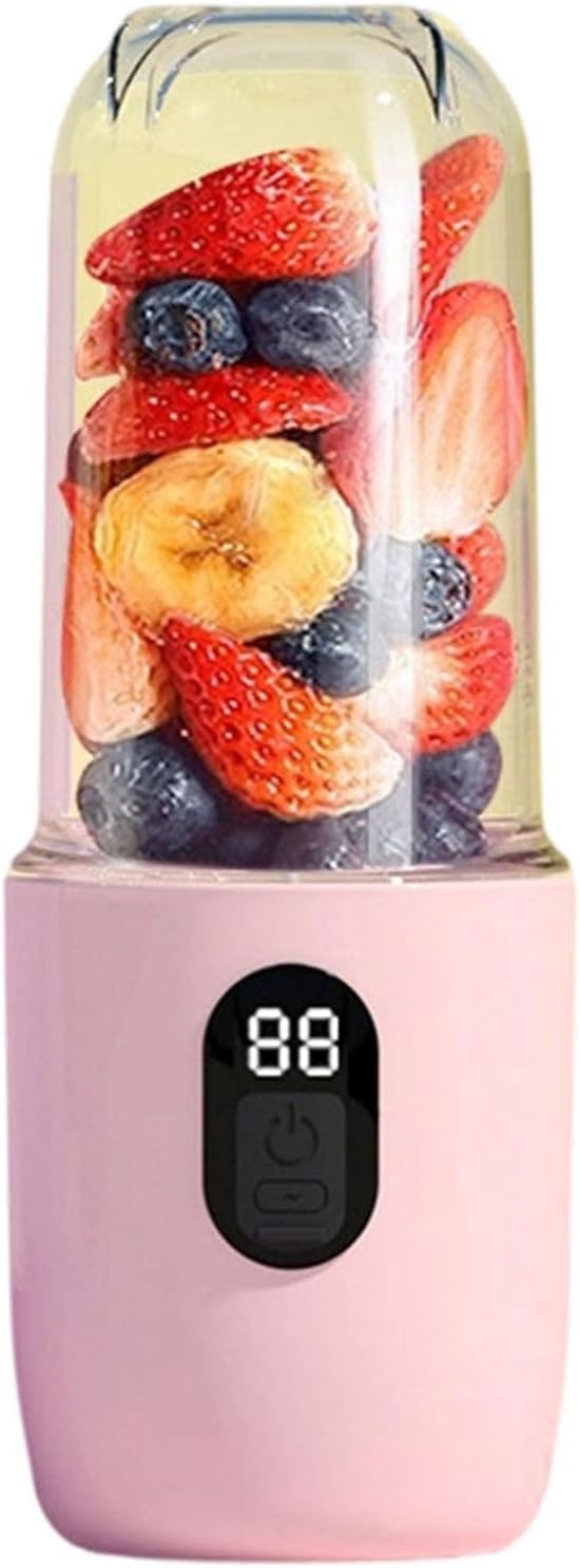 16.9oz Portable Blender Pink 40W 20800RPM High Speed USB Rechargeable Personal Blender Cup with 16 Blades Cordless Juicer for Smoothies Shakes Home Travel