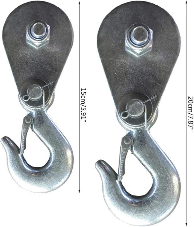 High Strength Steel Wheel Lifting Rope Pulley Block Electric Winch Hook(1000 Kg)