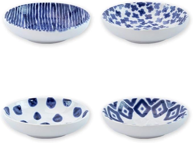 VIETRI Viva Santorini Collection Italian Dinnerware Sets (Condiment Bowls - Set of 4)