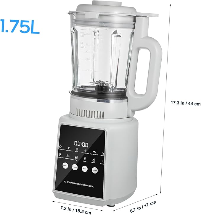 DECHOUS 110v High-speed Electric Blender with Touch Display Non-stick Jar Self-cleaning Function Low Noise Operation for Smoothies Juices and Food Processing