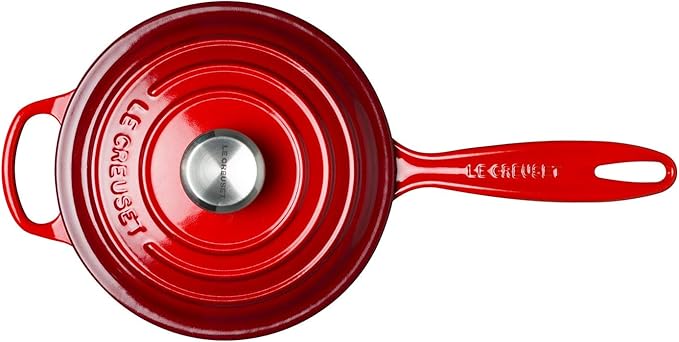 Le Creuset 5 Piece Enameled Cast-Iron SS Knob Condo Cookware Set (Cerise)