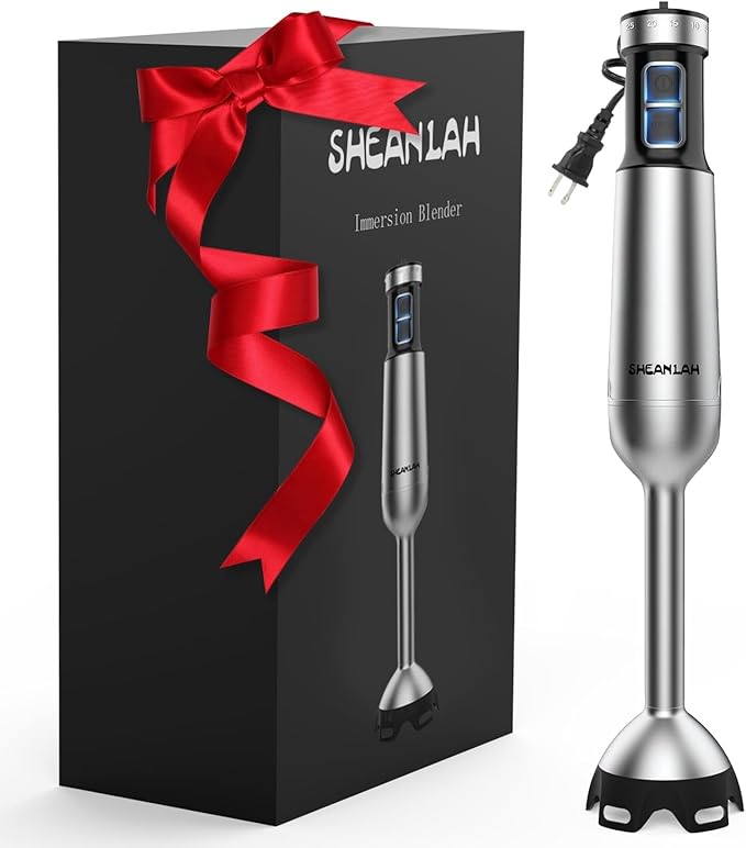 1000W Powerful Immersion Blender handheld 2025 New Update Hand Blender with 25-Speed Scratch-Resistant Corded Hand Mixer with Heavy-Duty Copper Brushless Motor and Gift Box
