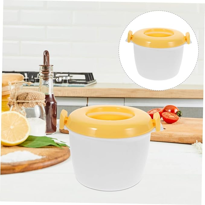 Microwave Rice Cooker for Home Use Simple Food Container for Cooking Rice Vegetables Noodles Large Capacity Design for Students and Busy Professionals