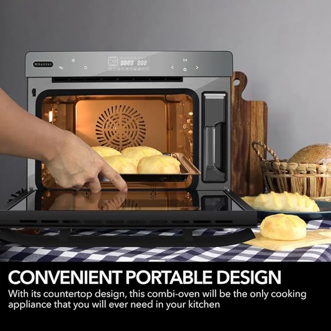 Whynter Combi oven 10-in-1 Multi-Function SteamAir Fryer Broil Bake Yogurt Maker Dehydrator 2026 Edition Intelligent Convection 40 Quart Large Capacity Counter Top TSO-488GB-2