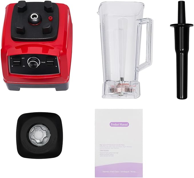 Professional Smoothie Blender 2200W Electric Blender with 6-edge Blade 68oz BPA Free Jar Small Smoothie Blender with Low Noise for Milkshakes Smoothies Sauces Fresh Juices