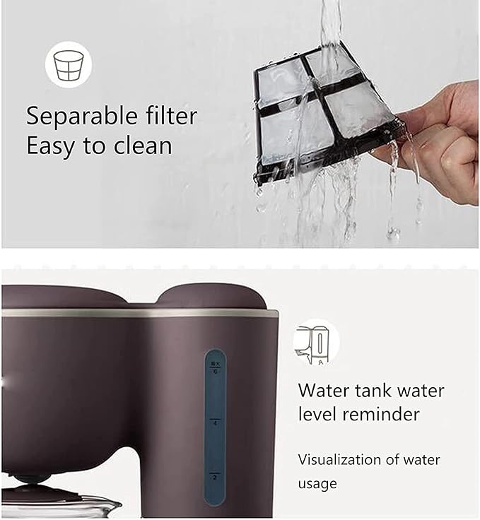 Dual-Purpose Coffee Machine Automatic Tea Brewing Multifunctional American Drip Coffee Maker Brew Strength Control Continuous Insulation Design 20240309