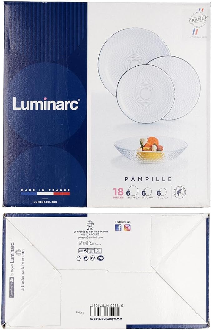 Luminarc Pampille Dinnerware Set (Granite 18-Piece)