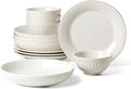 Lenox 897388 French Perle Groove 12-Piece Dinnerware Set Service For 4