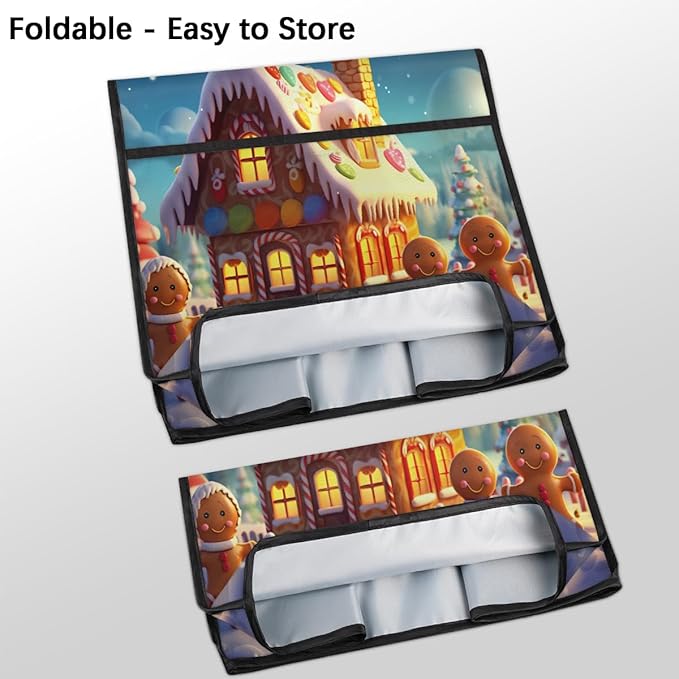 Kitchen Aid Mixer Cover Christmas Gingerbread Man Igloo Stand Mixer Cover Compatible with 6-8 Quarts Stand Mixers Dust Covers with Zipper Pocket Foldable Washable Kitchen Aid Organizer Bag