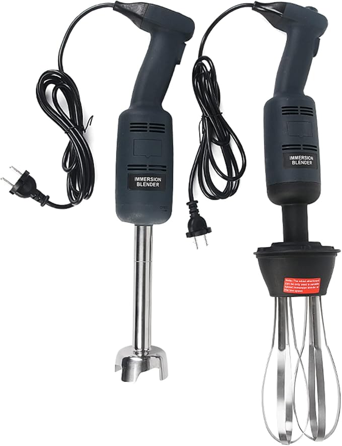 Adjustable Speed Handheld Blender with Stainless Steel Rod and Whisk Attachments - Multi-Purpose Kitchen Tool for Smoothies Soups and More