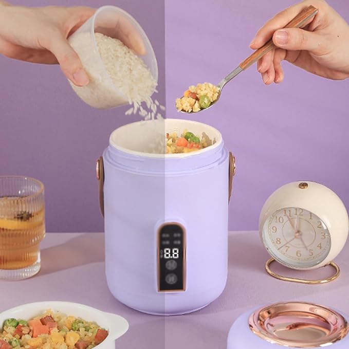 Mini Rice Cooker Safe Electric Stewpot Insulated Portable for Home for Office