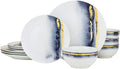 Royalty Porcelain 12-pc Dinner Set 'Blue Lazuli' Bone China Porcelain