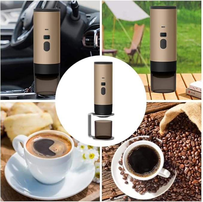 Portable Coffee Maker Espresso Machine Travel Espresso Maker USB-C ChargingHeating Pump Press Coffee Maker Electric Capsule Coffee Machine for RVCar Hiking Camping Office