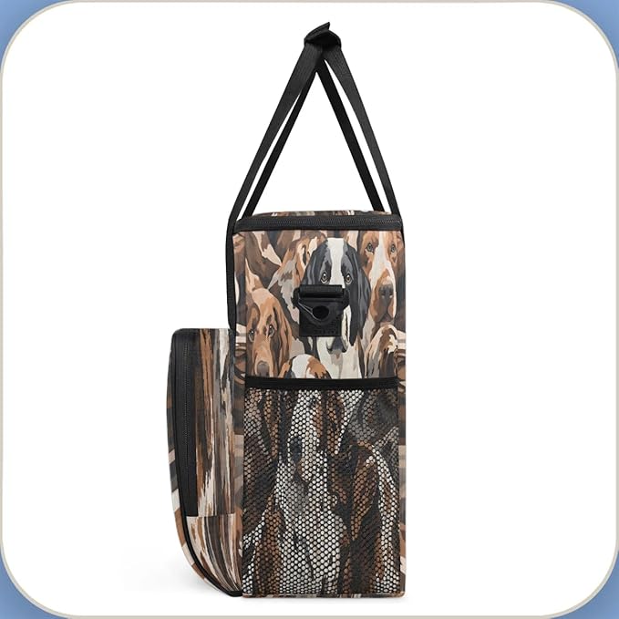 Camouflage Dogs Coffee Maker Travel Bag for K-Mini or K-Mini Plus Single Serve Coffee Brewer Portable Storage Tote Case for Tarvel
