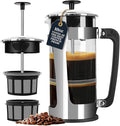 ESPRO P5 French Press Coffee Maker – Patented Double Micro-Filter for Grit Free Brew Heat-Resistant Thicker Borosilicate Glass Coffee Press – 18 oz