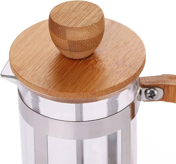 French Press Coffee &amp Tea Maker Heat Resistant Borosilicate Glass Coffee Press Bamboo Handle Small Coffee Maker Durable Easy Clean 100% BPA Free 800ML (Size : 350ml)