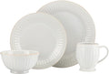 Lenox White French Perle Groove 4Pc Place Setting 6.95 LB