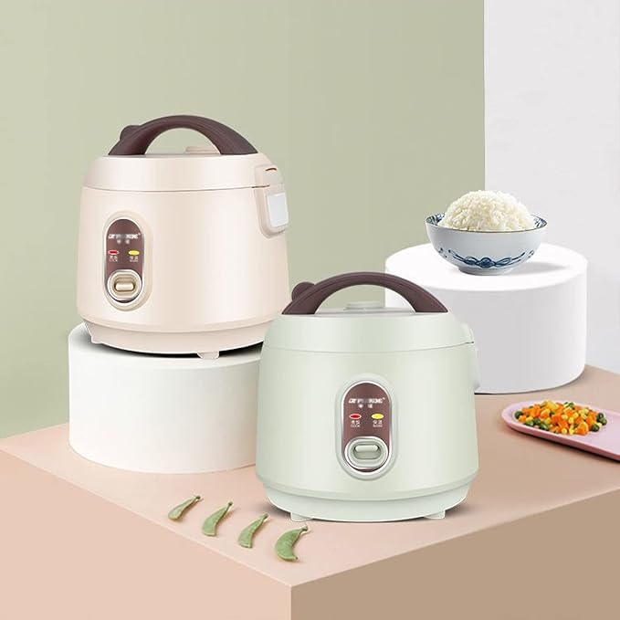 Rice Cooker And Steamer Electric With Simple One-Touch Cooks Rice Meat Curry And Porridge(Beige1l)