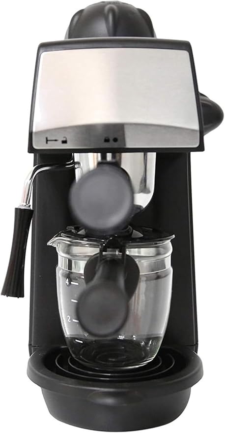 240ml Semi-Automatic Espresso Coffee Maker with Steam Function | Overheat &amp Overvoltage Protection | Pause Feature | Compact Size 20x13x27cm
